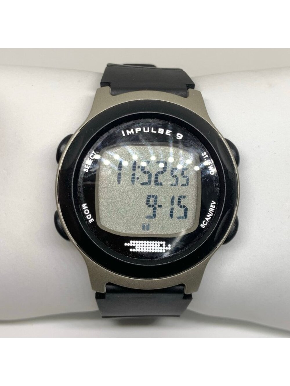 Impulse men’s digital watch black gray tone 42mm quartz analog black running